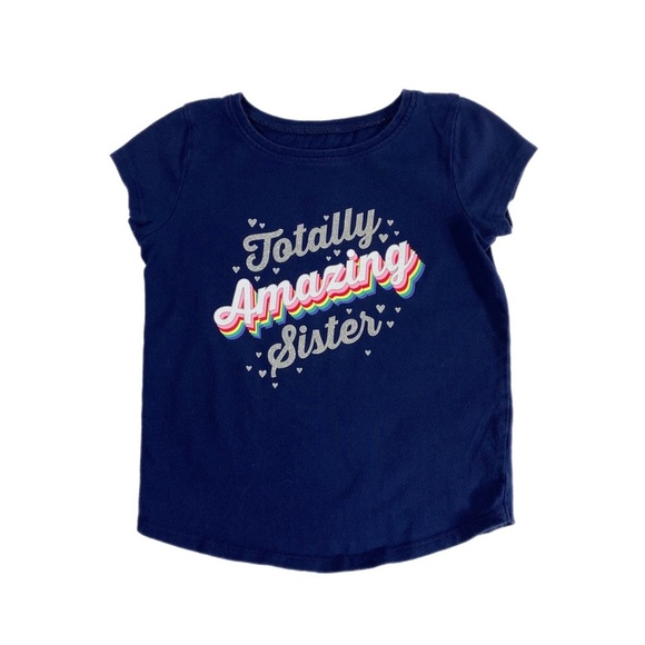 Jumping Bean Girl’s “Totally Amazing Sister” Softest Tee - Picture 1 of 4
